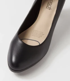 Women SUPERSOFT Comfort|Heels-Serina2 Black Leather Heels