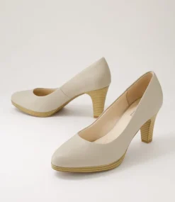 Women SUPERSOFT Comfort|Heels-Serina2 Oatmilk Natural Heel Leather Heels