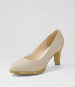 Women SUPERSOFT Comfort|Heels-Serina2 Oatmilk Natural Heel Leather Heels