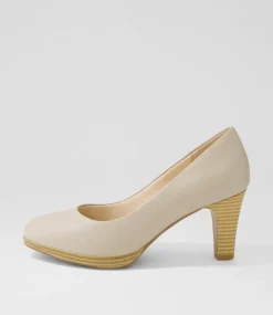 Women SUPERSOFT Comfort|Heels-Serina2 Oatmilk Natural Heel Leather Heels