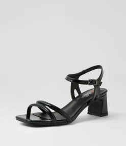 Women I LOVE BILLY Heels|Sandals-Serpenti Black Sandals