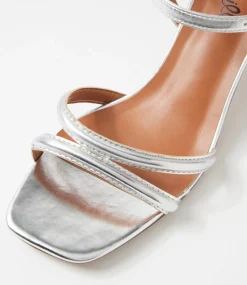 Women I LOVE BILLY Heels|Sandals-Serpenti Silver Sandals