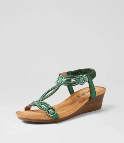 Women I LOVE BILLY Wedges|Heels-Shalaga Emerald Multi Sandals