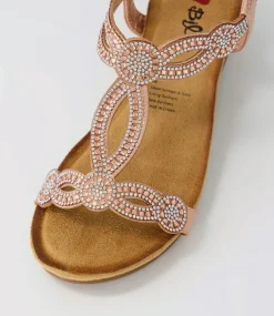 Women I LOVE BILLY Wedges|Heels-Shalaga Rose Gold Multi Sandals