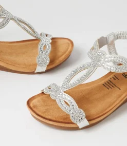 Women I LOVE BILLY Wedges|Heels-Shalaga Silver Multi Sandals