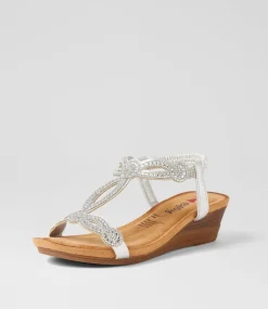 Women I LOVE BILLY Wedges|Heels-Shalaga Silver Multi Sandals