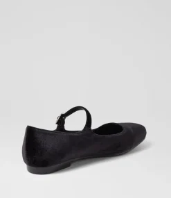 Women I LOVE BILLY Flats-Shali Black Velvet Flat Shoes