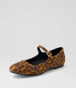 Women I LOVE BILLY Flats-Shali Leopard Microsuede Flat Shoes