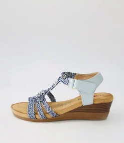 Women I LOVE BILLY Wedges|Sandals-Shantzy Denim Multi Sandals