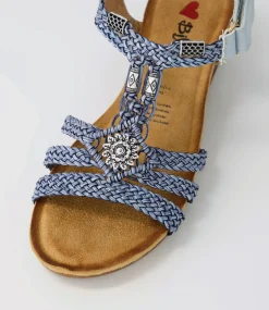 Women I LOVE BILLY Wedges|Sandals-Shantzy Denim Multi Sandals