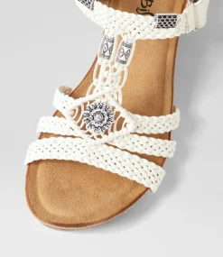 Women I LOVE BILLY Wedges|Heels-Shantzy White Multi Sandals