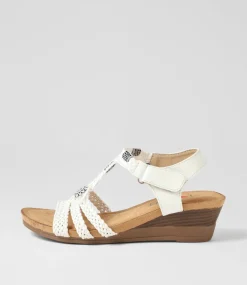 Women I LOVE BILLY Wedges|Heels-Shantzy White Multi Sandals