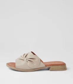Women DIANA FERRARI Slides|Flats-Shebe Silver Grey Leather Slides