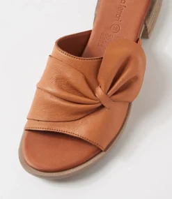 Women DIANA FERRARI Slides|Flats-Shebe Tan Leather Slides