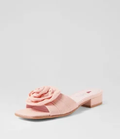 Women I LOVE BILLY Flats-Sherelle Blush Fabric Slides