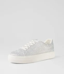 Women I LOVE BILLY Sneakers-Shinee White Silver Jewels Sneakers