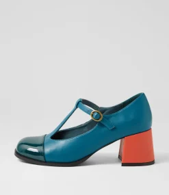 Women I LOVE BILLY Heels-SHINZAN IL FOREST OCEAN PATENT PU SMOOTH