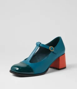Women I LOVE BILLY Heels-SHINZAN IL FOREST OCEAN PATENT PU SMOOTH