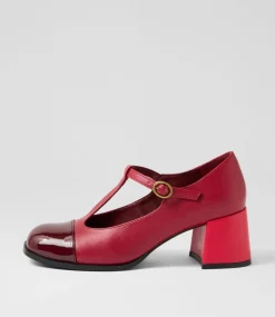 Women I LOVE BILLY Heels-Shinzan Wine Cherry Patent Pu Heels