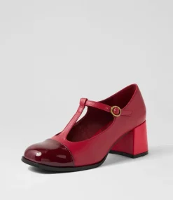 Women I LOVE BILLY Heels-Shinzan Wine Cherry Patent Pu Heels