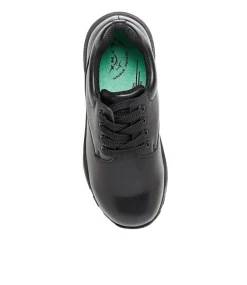 LYNX Junior School Shoes-SHUTTLE 2 LACE E BLACK