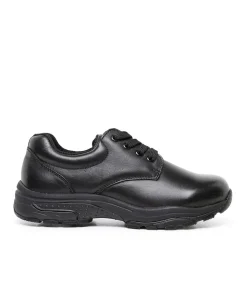 LYNX Junior School Shoes-SHUTTLE 2 LACE E BLACK