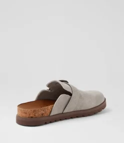 Women BLOWFISH Flats-Sienna Grey Microsuede Flat Shoes