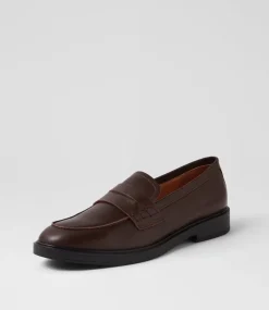 Women DIANA FERRARI Loafers|Flats-Sienza Dark Choc Leather Loafers