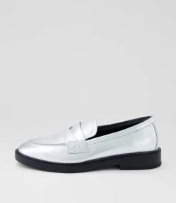 Women DIANA FERRARI Loafers|Flats-Sienza Silver Leather Loafers