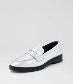 Women DIANA FERRARI Loafers|Flats-Sienza Silver Leather Loafers