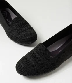 Women SUPERSOFT Comfort|Loafers-Silicie Black Knit Loafers