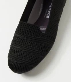 Women SUPERSOFT Comfort|Loafers-Silicie Black Knit Loafers