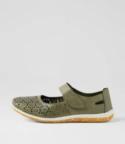 Women I LOVE BILLY Flats-Silviee Olive Flat Shoes