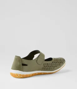 Women I LOVE BILLY Flats-Silviee Olive Flat Shoes