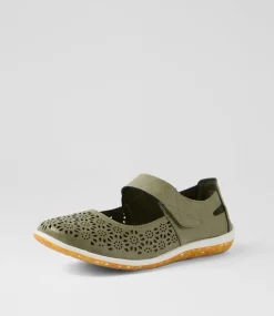 Women I LOVE BILLY Flats-Silviee Olive Flat Shoes