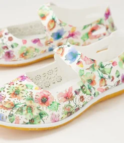 Women I LOVE BILLY Flats-Silviee White Flower Flat Shoes