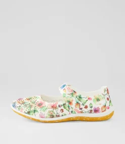 Women I LOVE BILLY Flats-Silviee White Flower Flat Shoes