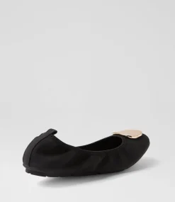 Women I LOVE BILLY Flats-Simmal Black Nubuck Pu Flat Shoes