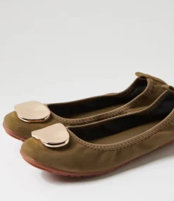 Women I LOVE BILLY Flats-Simmal Olive Nubuck Pu Flat Shoes