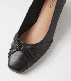 Women SUPERSOFT Comfort|Heels-Simmone Black Leather Heels