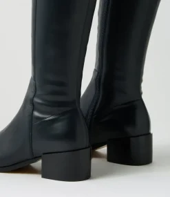 Women DIANA FERRARI Boots-Simsin Navy Leather Stretch Knee High Boots