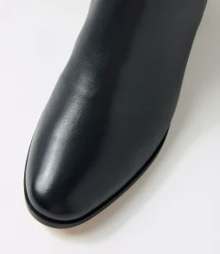 Women DIANA FERRARI Boots-Simsin Navy Leather Stretch Knee High Boots