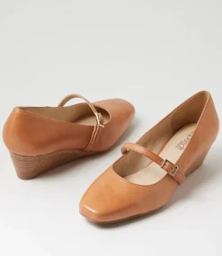 Women SUPERSOFT Comfort|Heels-Sizzi Dark Tan Leather Heels
