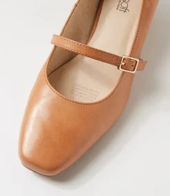 Women SUPERSOFT Comfort|Heels-Sizzi Dark Tan Leather Heels