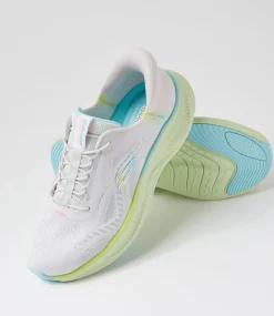 Women SKECHERS Sneakers-Skech Cloud Light Grey Multi Fabric Sneakers