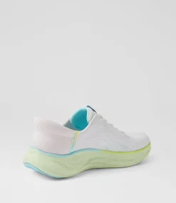 Women SKECHERS Sneakers-Skech Cloud Light Grey Multi Fabric Sneakers