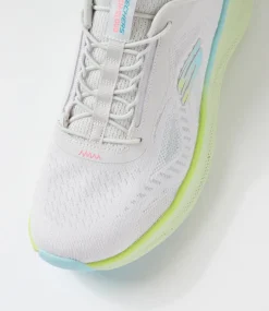 Women SKECHERS Sneakers-Skech Cloud Light Grey Multi Fabric Sneakers