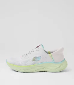 Women SKECHERS Sneakers-Skech Cloud Light Grey Multi Fabric Sneakers