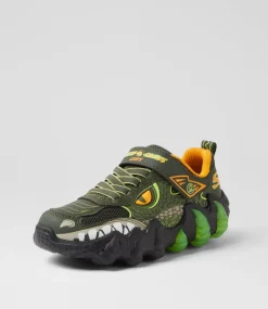 SKECHERS Sport School Shoes-Skech Olive Mesh Sneakers