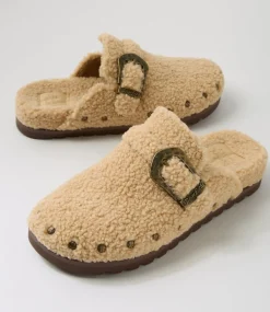 Women BLOWFISH Flats-Skylar Natural Faux Shearling Flat Shoes